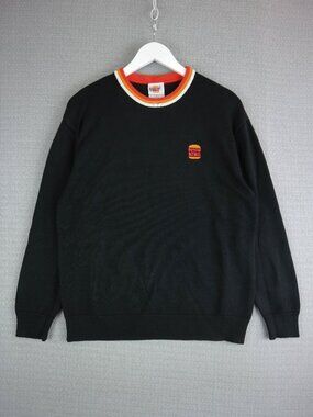 Burger King Medium Unisex Sweater Work Employee Uniform Sweatshirt BK Knit